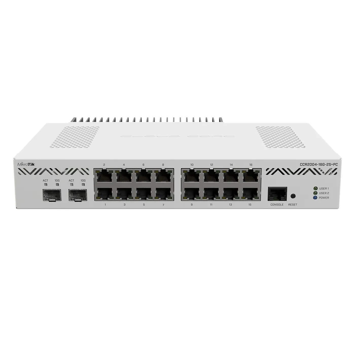 [021588] [CCR2004-16G-2S+PC] Mikrotik - Cloud Core Router 2004-16G-2S+PC con Enfriamiento Pasivo