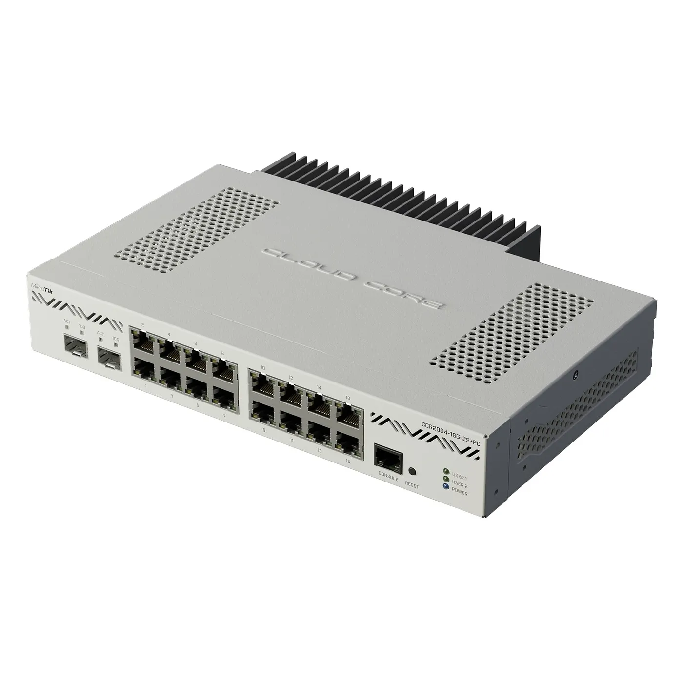 [021588] [CCR2004-16G-2S+PC] Mikrotik - Cloud Core Router 2004-16G-2S+PC con Enfriamiento Pasivo