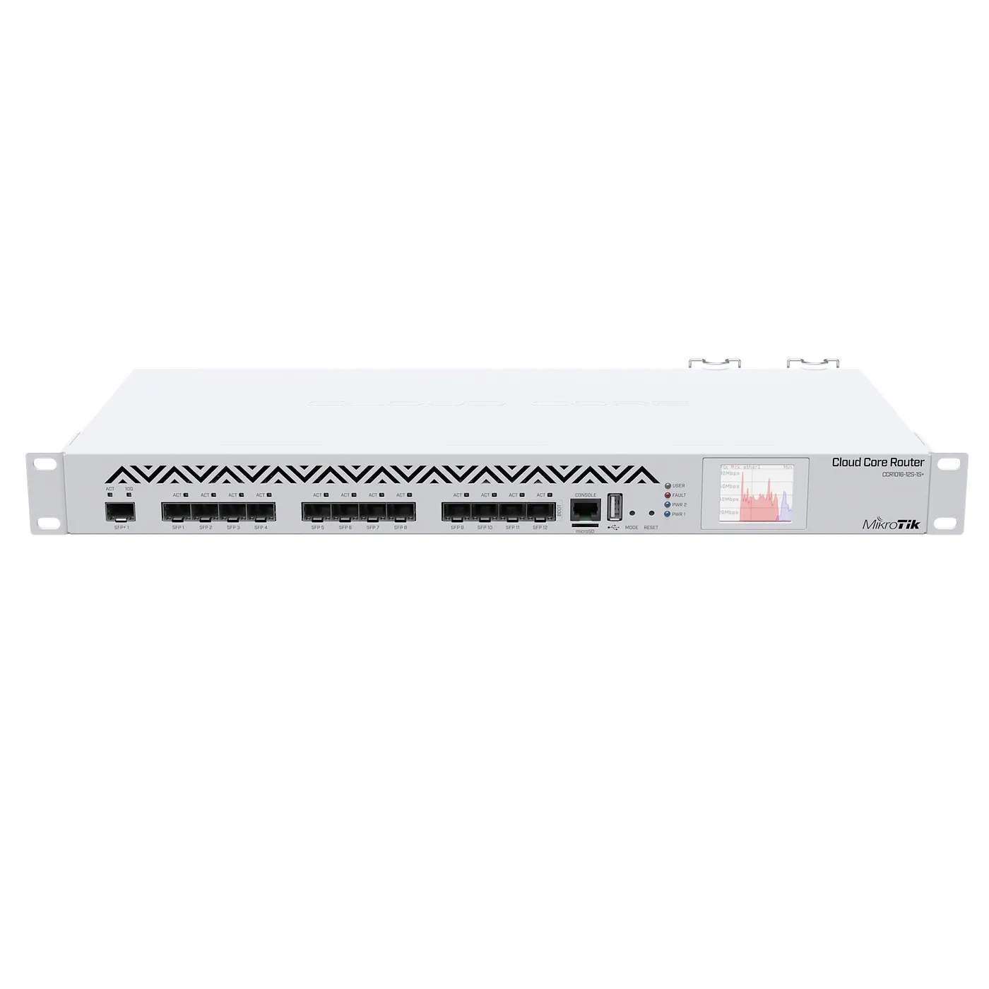[021589] [CCR1016-12S-1S+] Mikrotik - (CCR1016-12S-1S+) Cloud Core Router 12 Puertos SFP 1 SFP+ 10G con Fuente Redundante