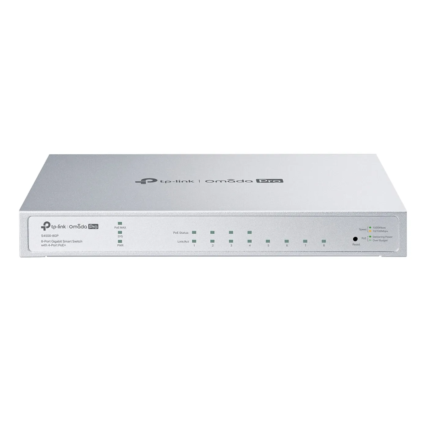 [021682] [S4500-8GP] TP-Link - Switch Smart Pro 8 Puertos Gigabit con 4 Puertos PoE+ [Omada]