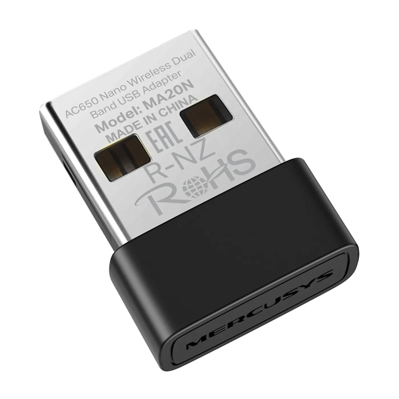 [021718] [MA20N] Mercusys - Adaptador Nano USB Inalambrico WiFi Doble Banda AC650