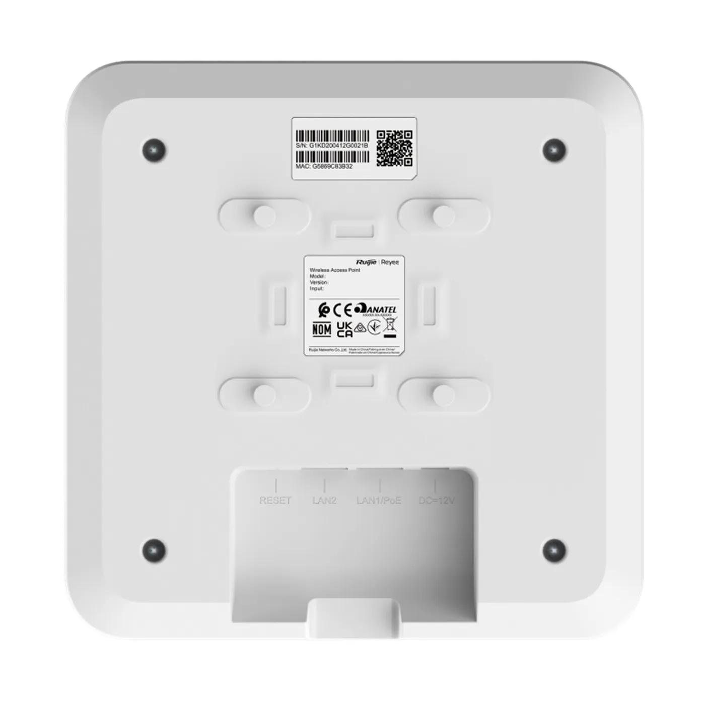 [021650] [RG-RAP2200(E)] Ruijie/Reyee - SMB Punto de Acceso Mesh Wi-Fi 5 para Interior en Techo hasta 1.2 Gbps Doble Banda 802.11ac MU-MIMO 2X2 1 Puerto Gigabit