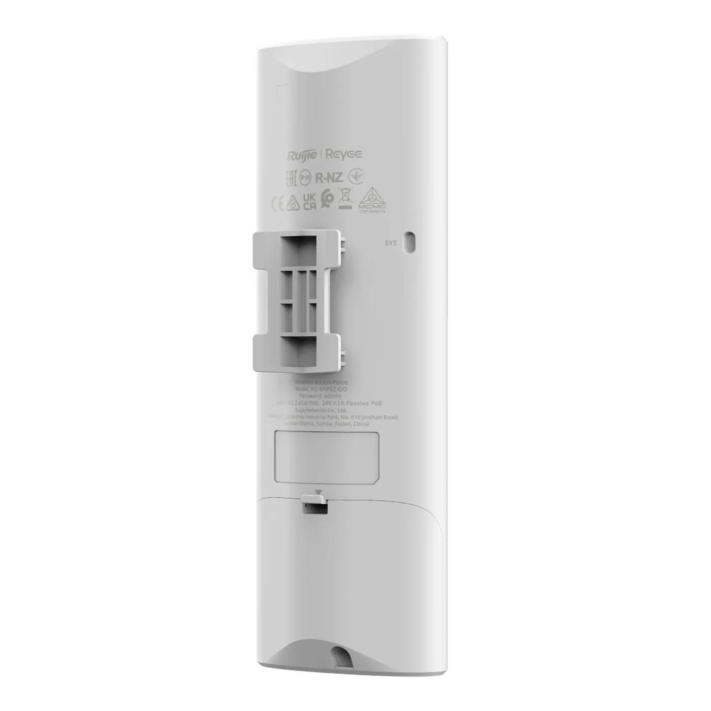 [021652] [RG-RAP62-OD] Ruijie/Reyee - SMB Punto de Acceso Mesh Wi-Fi 6 para Exterior IP65 Largo Alcance Doble Banda hasta 512 Usuarios Ancho de Banda de hasta 3 Gbps Outdoor