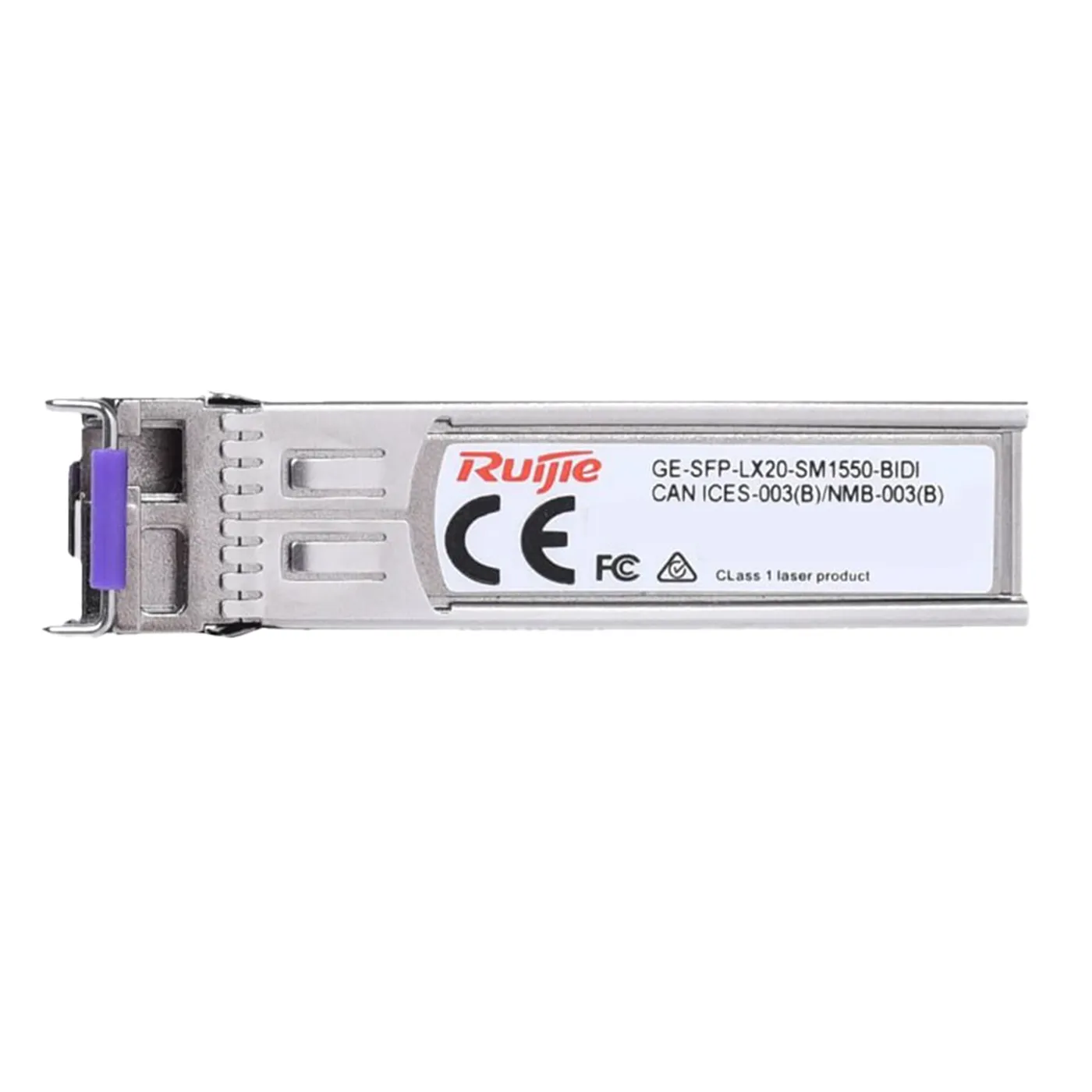 [021662] [GE-SFP-LX20-SM1550-BIDI] Ruijie/Reyee - SME Módulo Transceptor GE-SFP-LX20-SM1550-BIDI 1000BASE-LX SFP 1550nm-TX/1310nm-RX 20-km DDM Simplex LC SMF