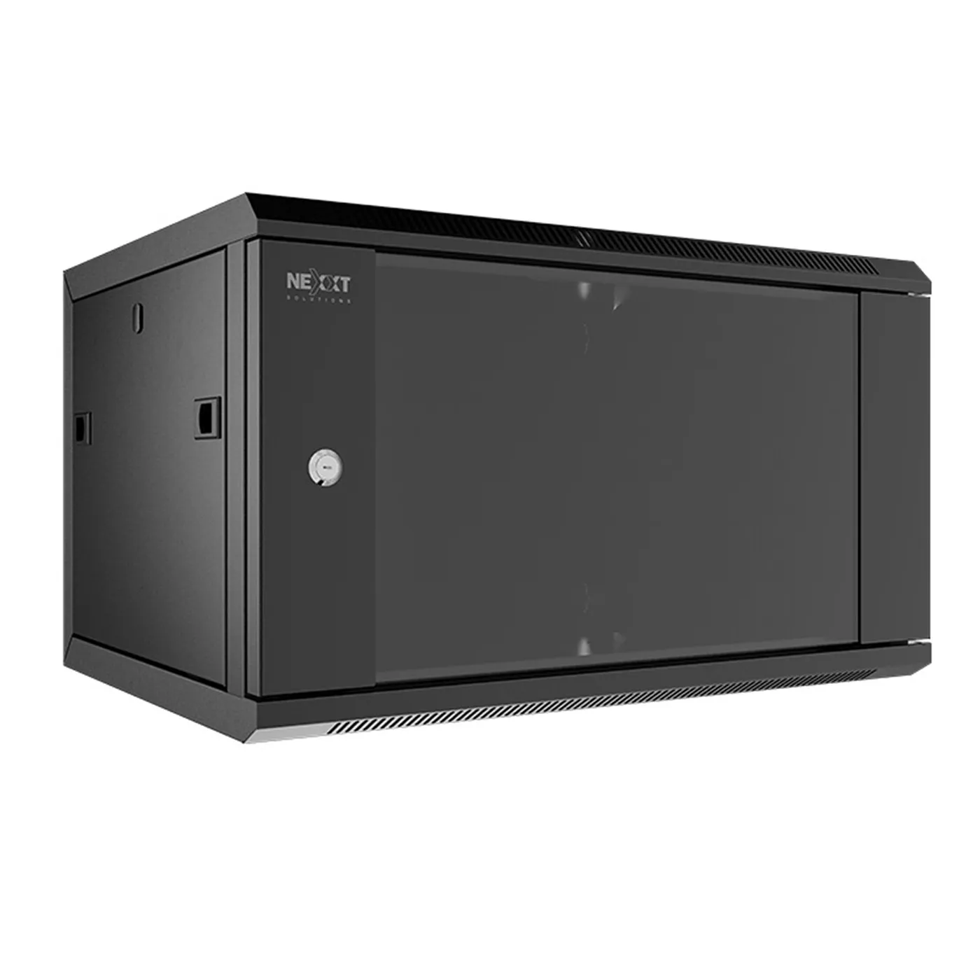 [021836] [AW223NXT12] Nexxt - Rack de Pared [6U] Cerrado con Puerta de Vidrio 600x600mm [Negro]