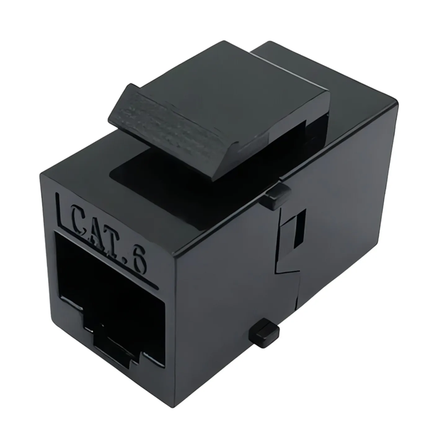 [021838] [WP-KRJ-C6BLANK] Wireplus - Conector Keystone a Presión para Patch Panel Modular CAT6 CAT6 (Categoria 6) RJ45 (Hembra a Hembra) [(Negro)]