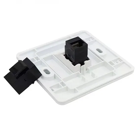 [021838] [WP-KRJ-C6BLANK] Wireplus - Conector Keystone a Presión para Patch Panel Modular CAT6 CAT6 (Categoria 6) RJ45 (Hembra a Hembra) [(Negro)]
