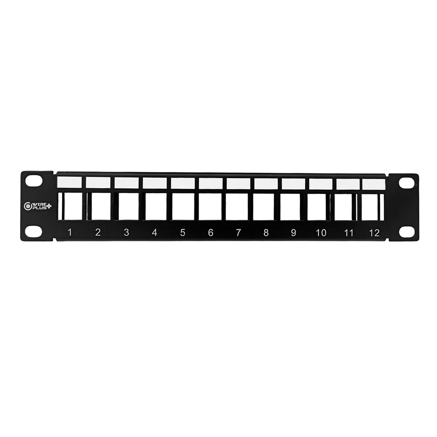[021840] [WP-PPBLANK-12] Wireplus - Patch Panel para Montaje en Rack Modular 12 Puertos 1U 10" (Vacio)