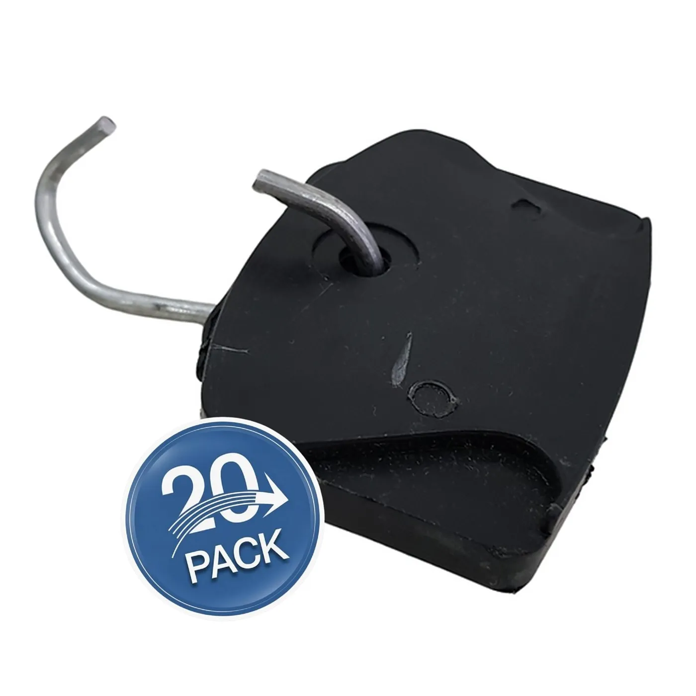 [021844] [WPF-TCUÑA-20U] Wireplus - Gancho Tensor Plástico Tipo Cuña para Cable Drop de Fibra Optica [20 Unidades]