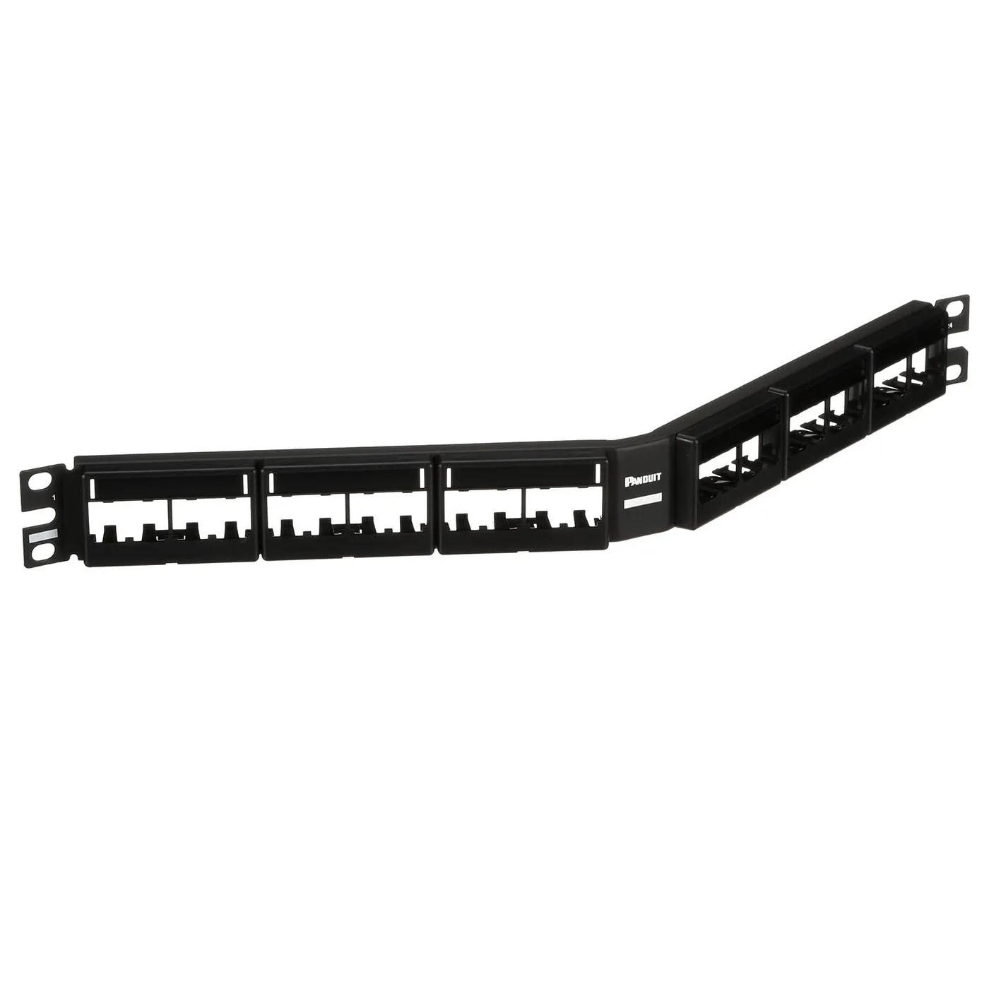[021852] [CPPLA24WBLY] Panduit - Patch Panel Modular de Angulo de 24 Puertos Mini-Com 1 RU [Negro]