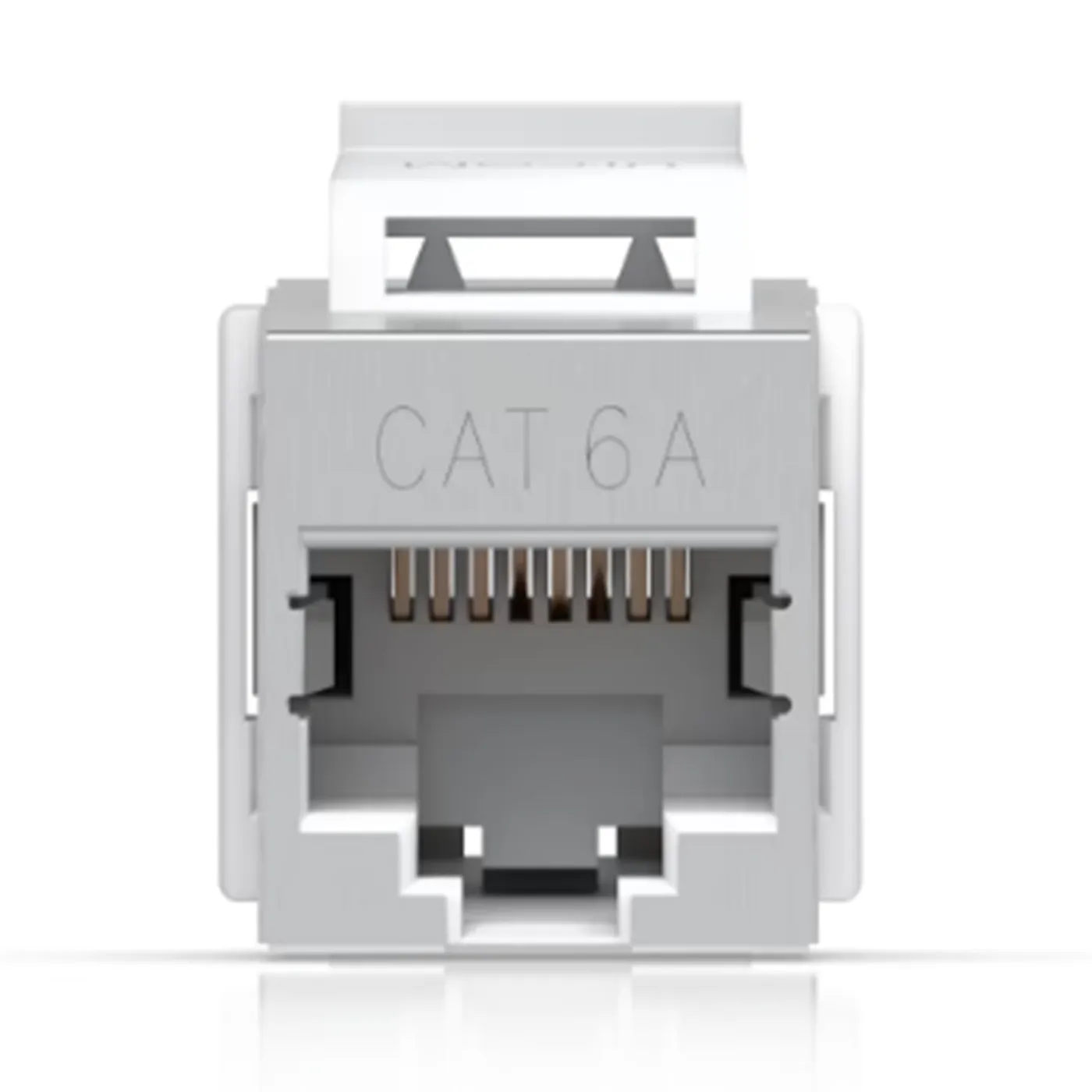 [021861] [UACC-Keystone-Coupler-C6A] Ubiquiti - Conector Keystone Jack Coupler Cat6a (Categoria 6a) de Acero Inoxidable [Plateado] [12 Unidades]