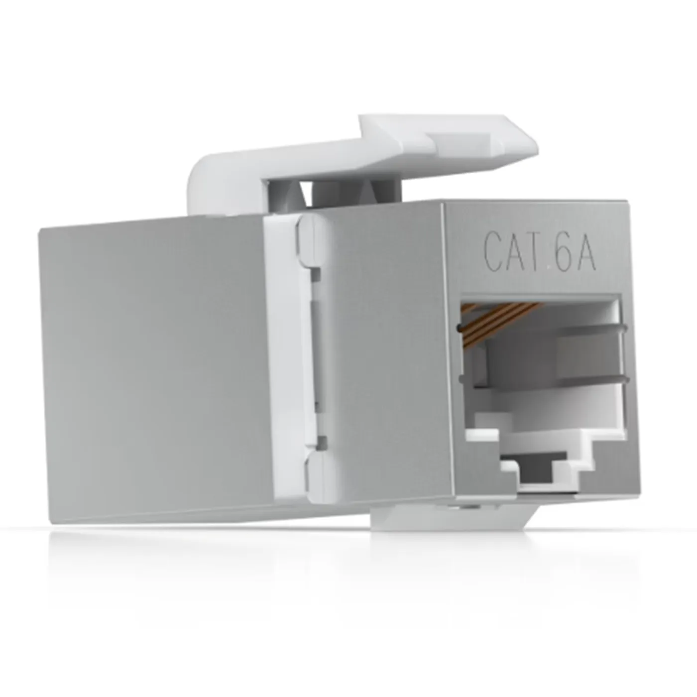 [021861] [UACC-Keystone-Coupler-C6A] Ubiquiti - Conector Keystone Jack Coupler Cat6a (Categoria 6a) de Acero Inoxidable [Plateado] [12 Unidades]