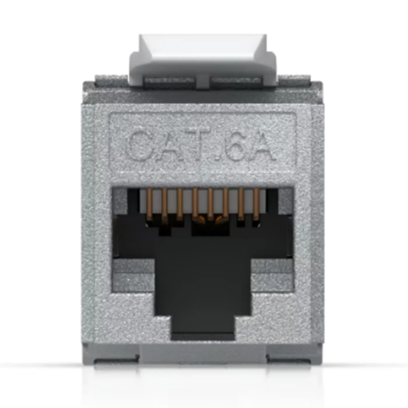 [021863] [UACC-Keystone-Jack-C6A] Ubiquiti - Conector Keystone Jack Coupler Cat6a (Categoria 6a) de Aleación de Zinc [Plateado] [12 Unidades]