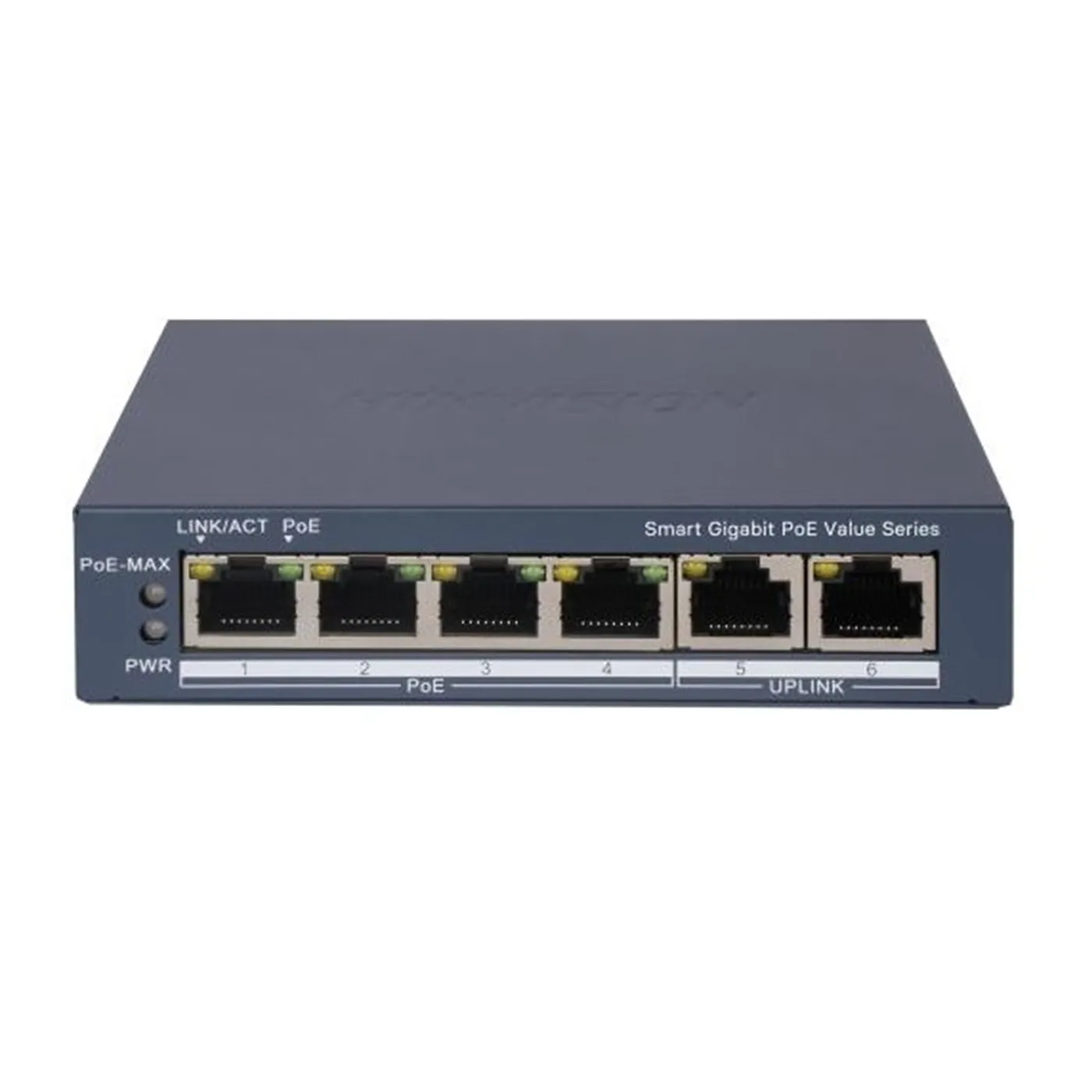 [021896] [DS-3E1506P-EI/M(O-STD)] Hikvision - Switch Gigabit PoE Administrable 4 Puertos 1000 Mbps PoE + 2 Puertos 1000 Mbps RJ45 45W