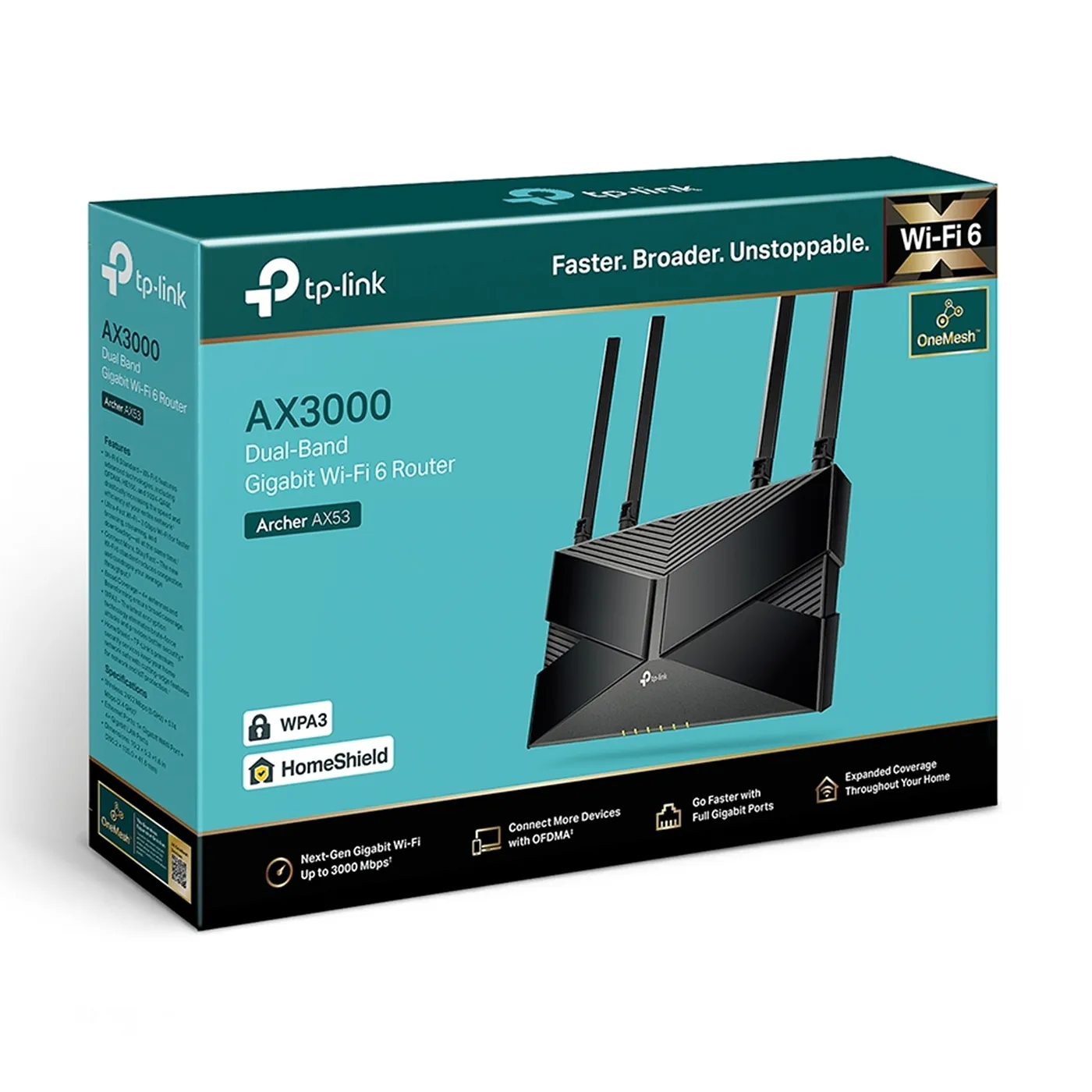 [021719] [AX53-ARCHER] TP-Link - Router Inalambrico WiFi Doble Banda Gigabit AX3000 Giga WiFi6 4 Antenas