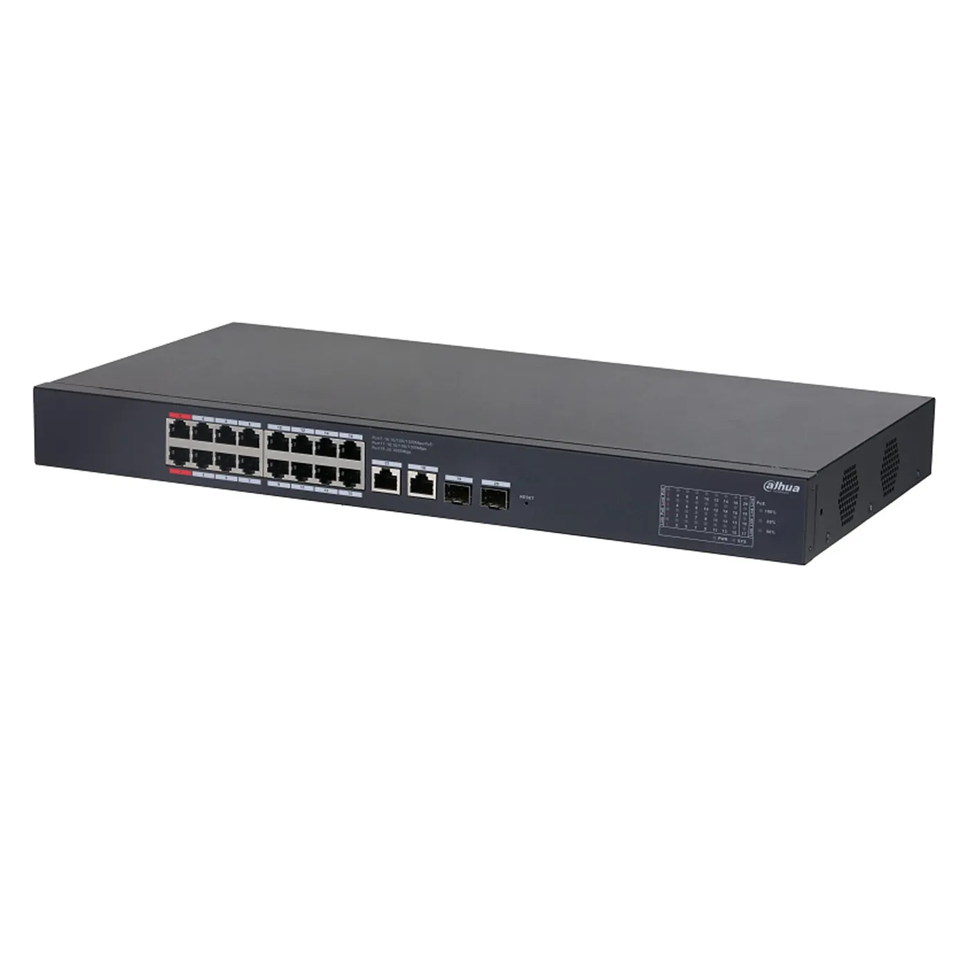 [021799] [DH-CS4220-16GT-240] Dahua - Switch Gigabit de 20 Puertos Administrable con 16 Puertos PoE 240W Totales Administrable en la Nube
