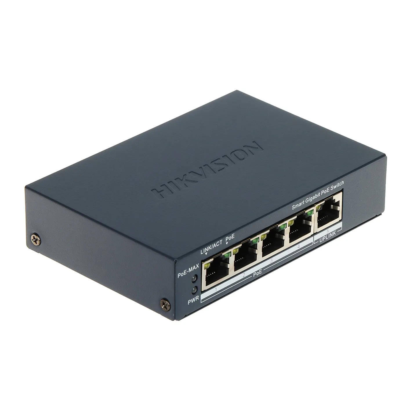 [021810] [DS-3E1505P-EI(O-STD)] Hikvision - Switch Gigabit PoE+ Administrable 4 Puertos 1000 Mbps PoE+ 1 Puerto 1000 Mbps Uplink Configuración Nube Hik-PartnerPro Modo Extendido hasta 300 Metros 60W