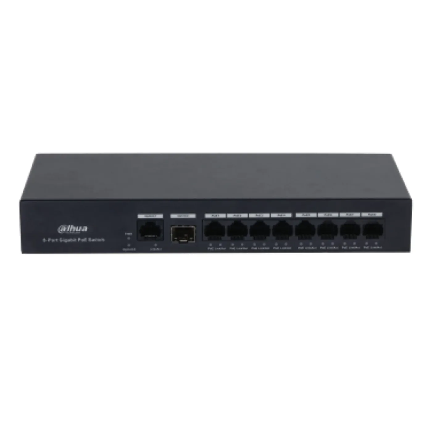 [021957] [DH-PFS3110-8GT-65] Dahua - Switch PoE para Escritorio de 10 Puertos con 8 Puertos PoE (Gigabit) 1 Puerto Uplink (Gigabit) y 1 Puertos SFP (Gigabit) Carcasa Metálica Total PoE 65W [No Administrable]
