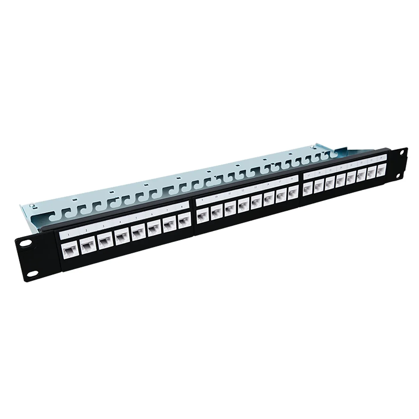[021973] [DH-PFM3973M-5EU-24] Dahua - Patch Panel UTP CAT5e (Categoria 5e) 24 Puertos 19" 1U (Admite Cables Sólidos o Trenzados de 22 a 26 AWG) Compatible con Configuraciones de Cableado T568A y T568B