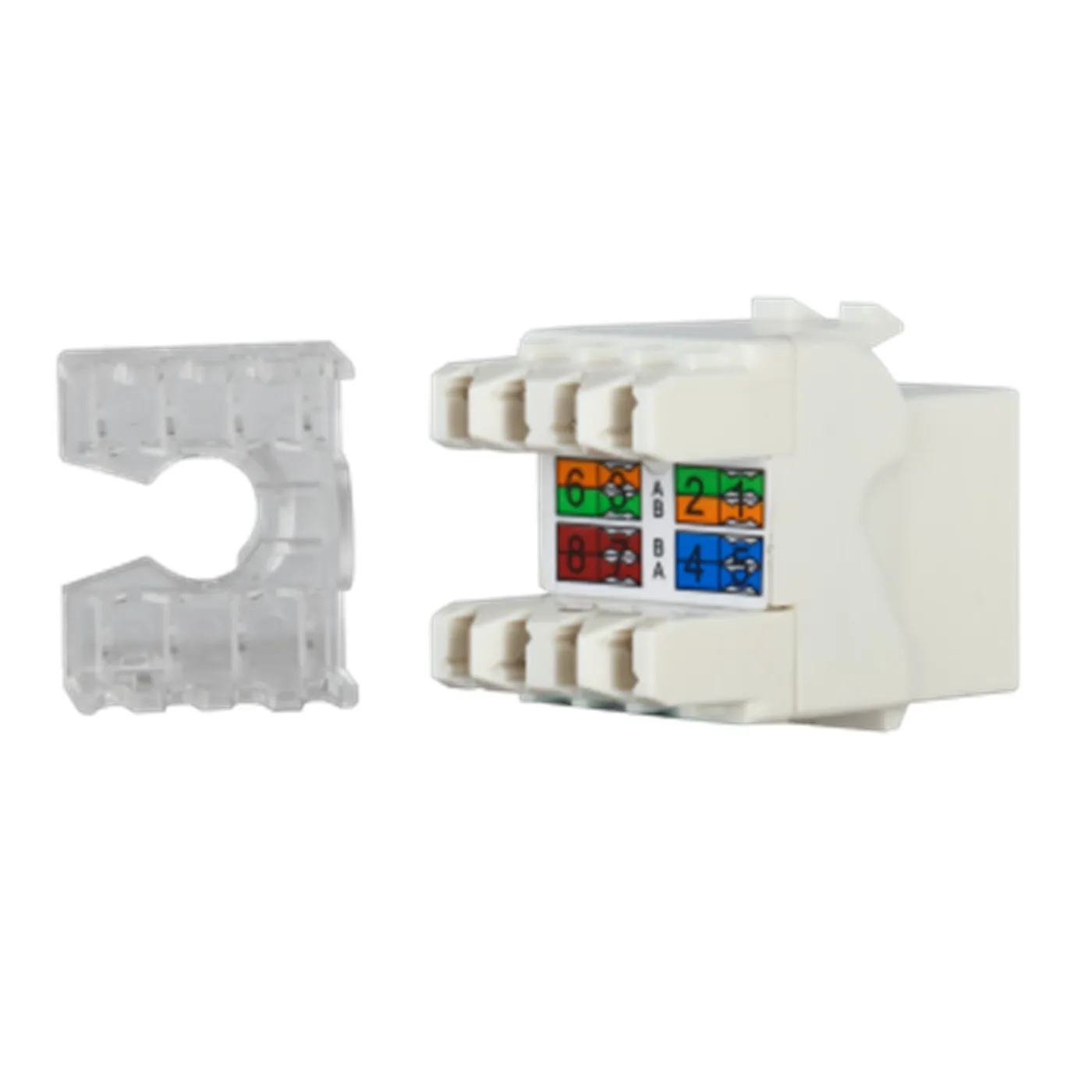 [021991] [DH-PFM3970-5EU-white] Dahua - Conector Keystone Jack Coupler Sin Blindaje RJ45 CAT5e (Categoria 5e) ANSI/TIA568.2-D (Blanco) [Unidad]