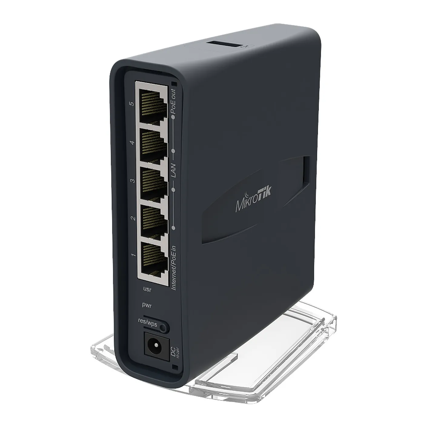 [022011] [RB952Ui-5ac2nD-TC] Mikrotik - (hAP ac lite Tower) RouterBoard 5 Puertos Fast Ethernet WiFi Doble Banda 802.11ac Base Tipo Torre