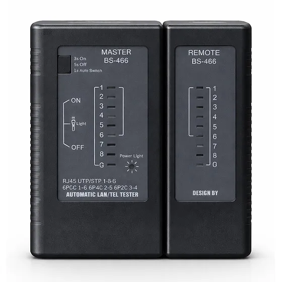[021928] (BS-466) Wireplus - Lan Tester RJ45 RJ11 [Negro]