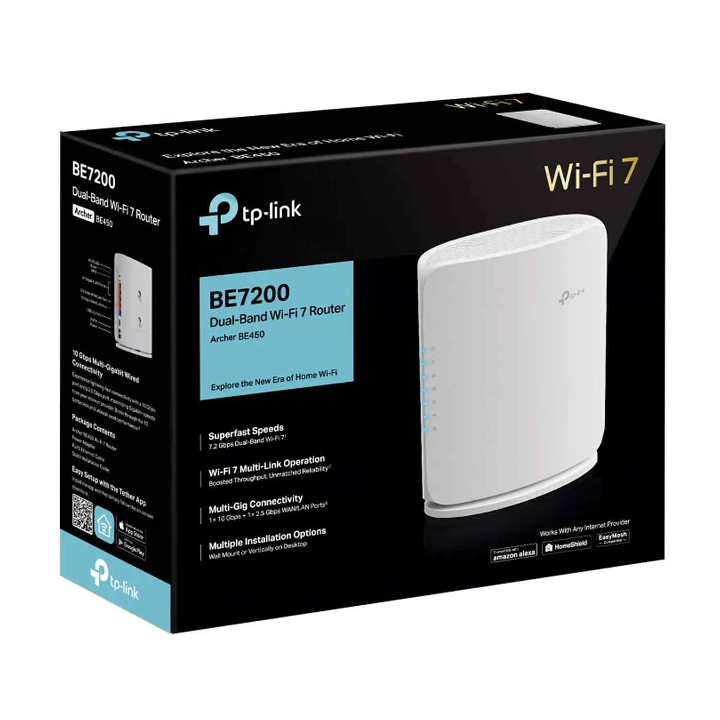 [021931] [BE450-Archer] TP-Link - Router Inalámbrico Wi-Fi 7 EasyMesh Doble Banda de 7.2 Gbps Puertos 10G/2.5G BE7200 WiFi7