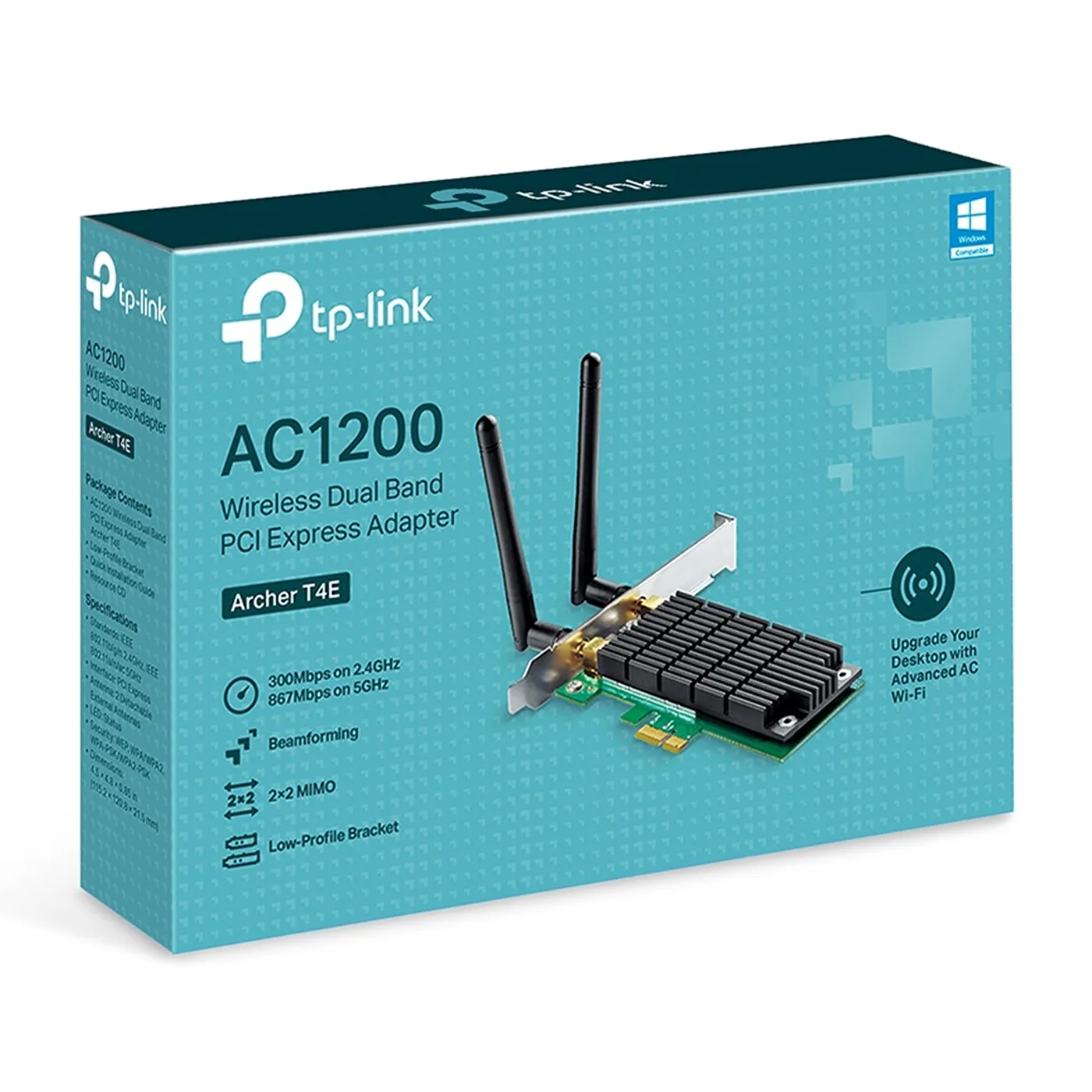 [021932] [T4E-Archer] TP-Link - Adaptador PCI Express WiFi Inalámbrico Doble Banda AC1200