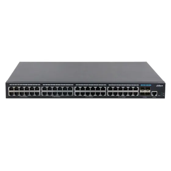 [021948] [DH-S5452-48GT4XF-750] Dahua - Switch Cloud L2+ PoE de 52 Puertos con 48 Puertos RJ-45 PoE (Gigabit)  y 4 Puertos SFP+ (1/10 Gbps) Gestión en la Nube Carcasa Metálica Total PoE 750W [Administrable]