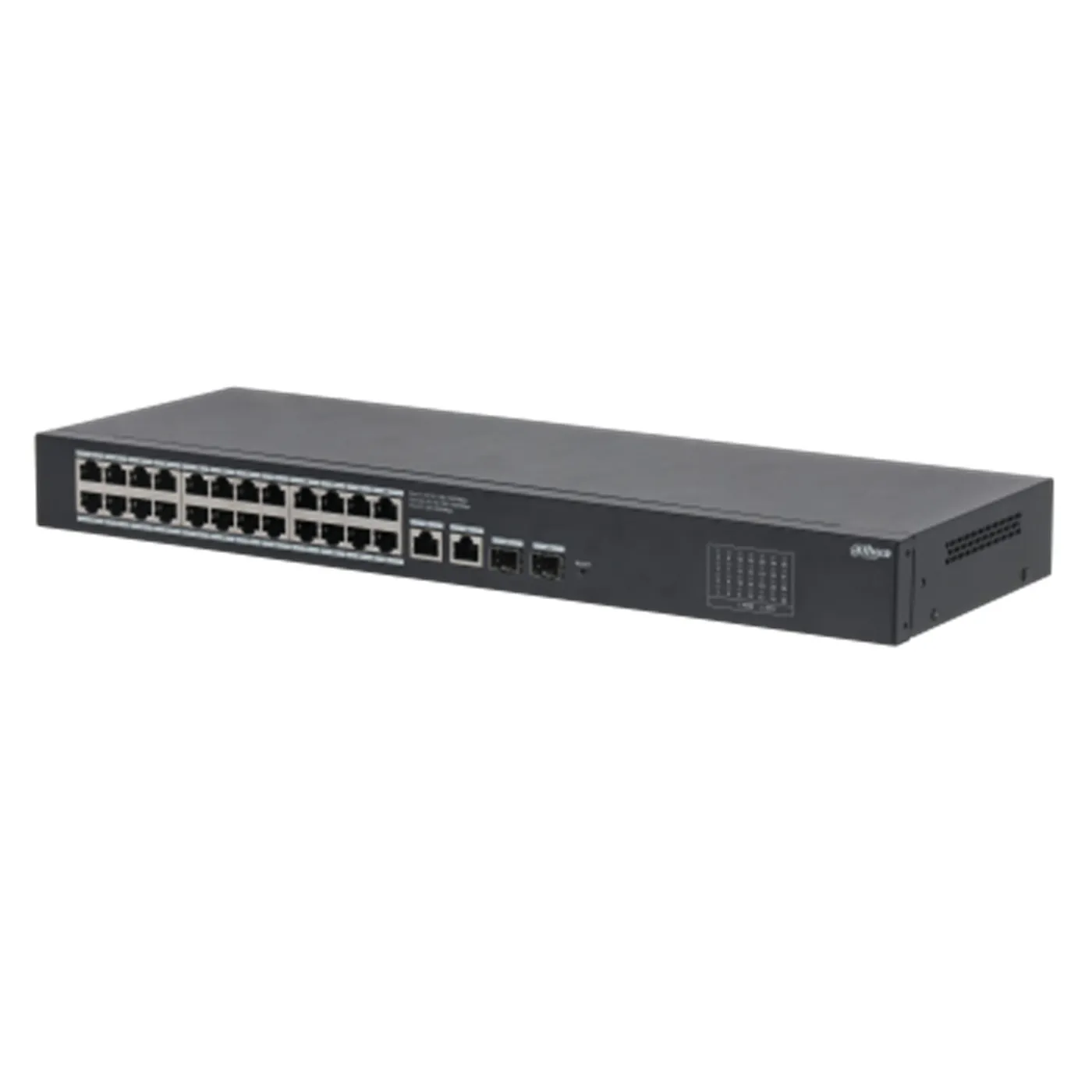 [021949] [DH-CS4228-24GT] Dahua - Switch Cloud L2 de 28 Puertos con 24 Puertos RJ-45 (Gigabit) 2 Puertos RJ-45 Uplink (Gigabit) y 2 Puertos SFP Uplink (1000 Mbps) Gestión en la Nube Carcasa Metálica Admite VLAN STP RSTP Agregación de Enlaces [Administrabl