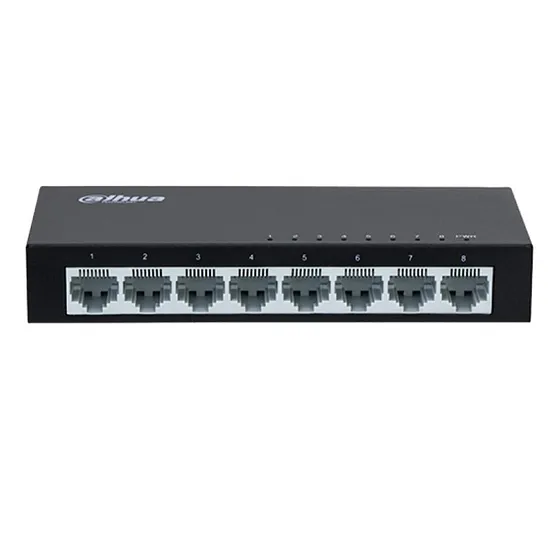 [021953] [DH-PFS3008-8ET] Dahua - Switch para Escritorio con 8 Puertos (10/100 Mbps) Carcasa Metalica [No Administrable]