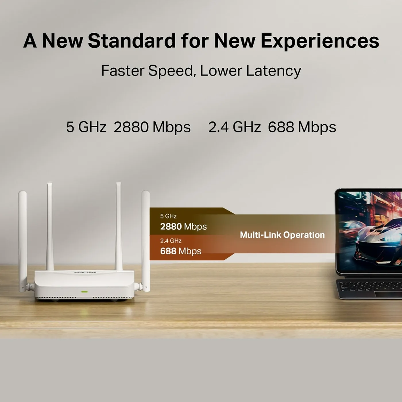 [022074] [MR25WBE] Mercusys - Router Inalambrico WiFi Doble Banda BE3600 WiFi7