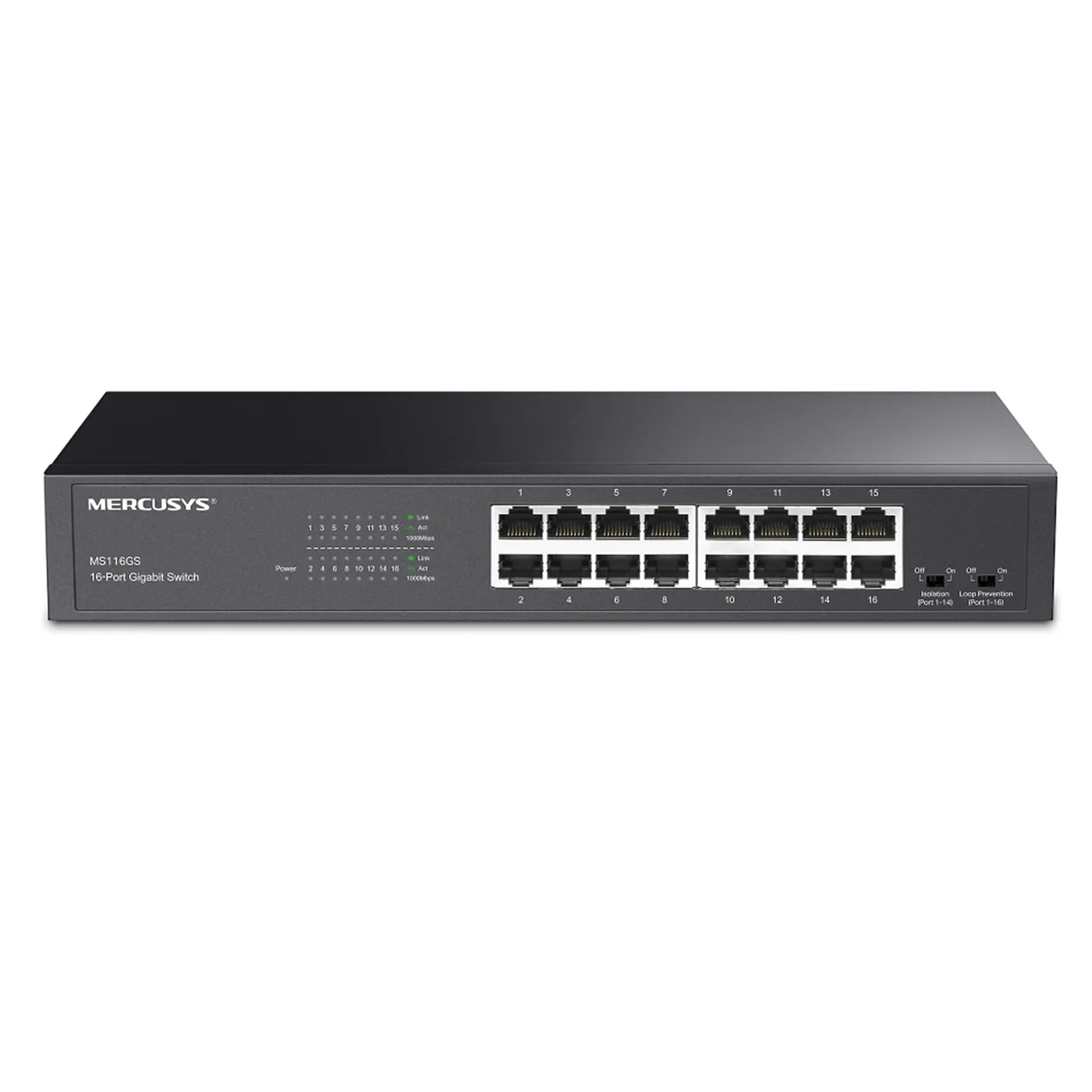 [022077] [MS116GS] Mercusys - Switch de Escritorio/Rack de 16 Puertos Gigabit