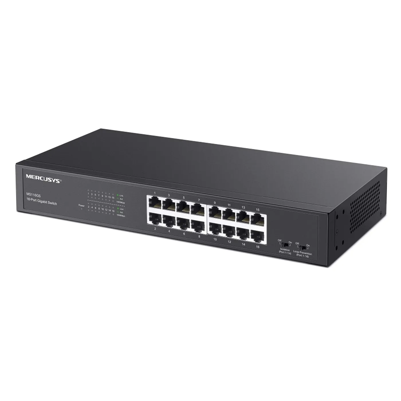[022077] [MS116GS] Mercusys - Switch de Escritorio/Rack de 16 Puertos Gigabit