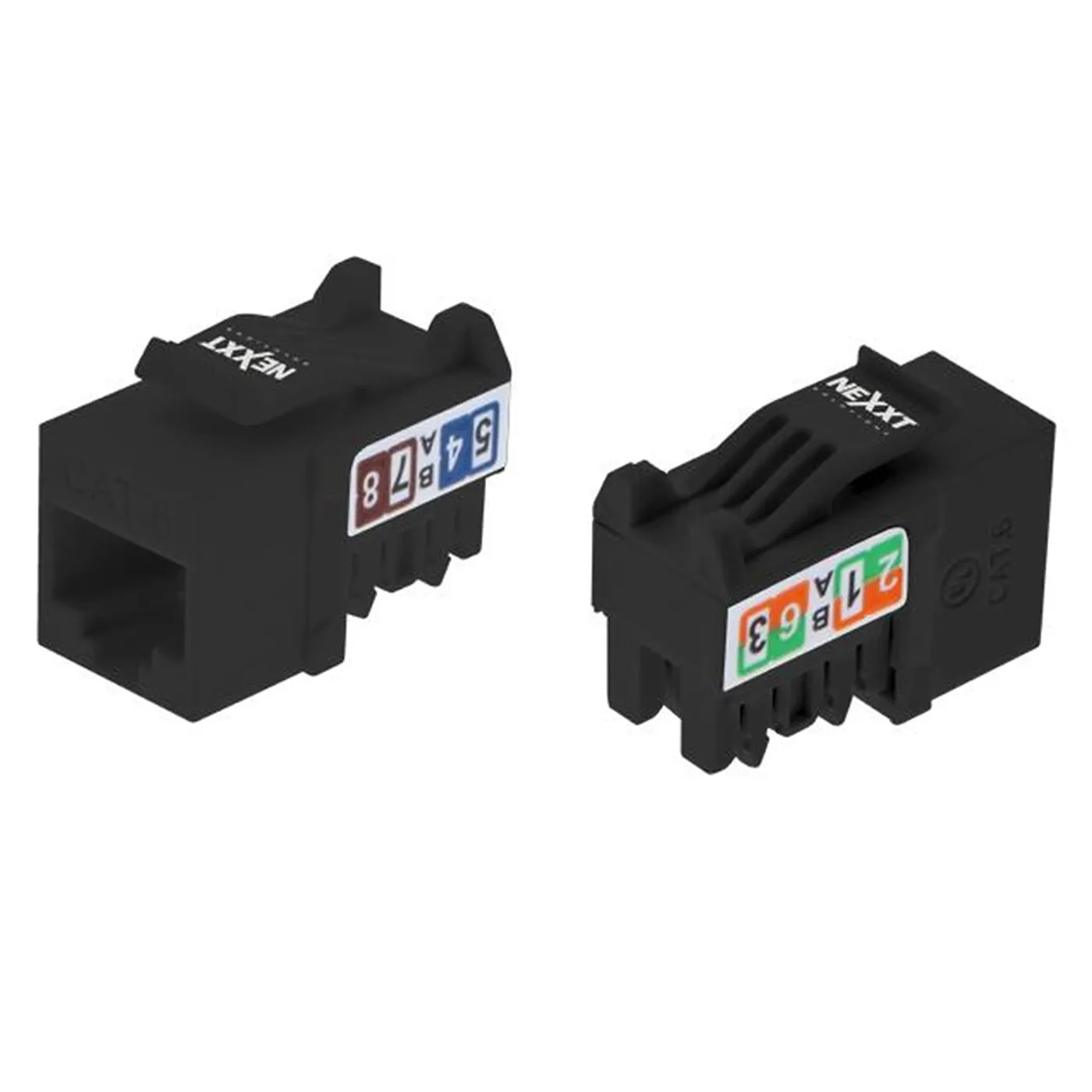 [022023] [AW120NXT24] Nexxt - Conector Jack Keystone RJ45 Tipo 110 CAT6 S/FTP (Negro) [Unidad]