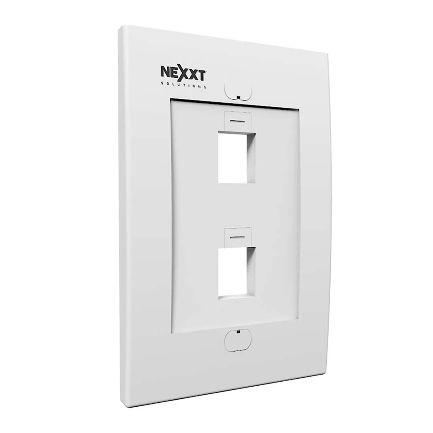 [022025] [AW161NXT02] Nexxt - Face Plate Placa Frontal de Pared para Keystone 2 Puertos [Blanco]