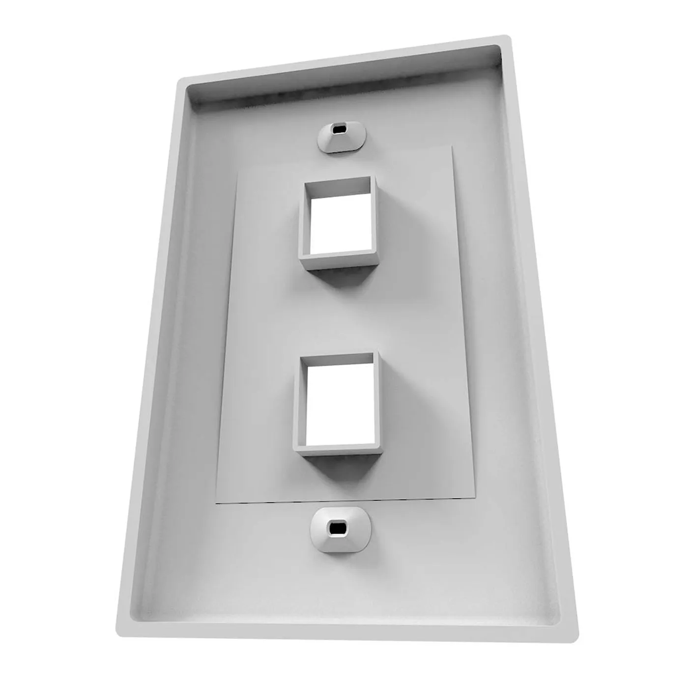 [022025] [AW161NXT02] Nexxt - Face Plate Placa Frontal de Pared para Keystone 2 Puertos [Blanco]