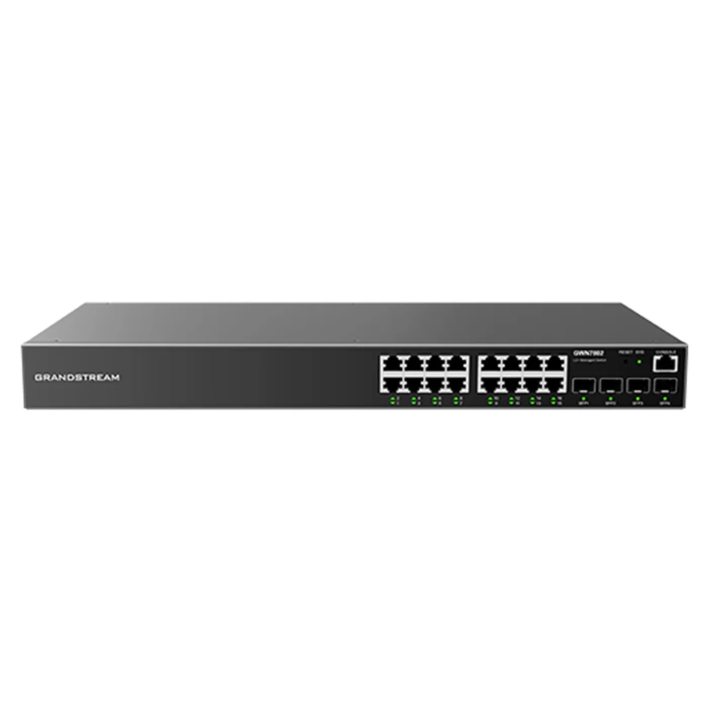 [022159] [GWN7802] Grandstream - Switch Administrable switch Capa 2+ con 16 puertos Gigabit Ethernet y 4 puertos SFP capacidad de conmutación de 40Gbps sin PoE