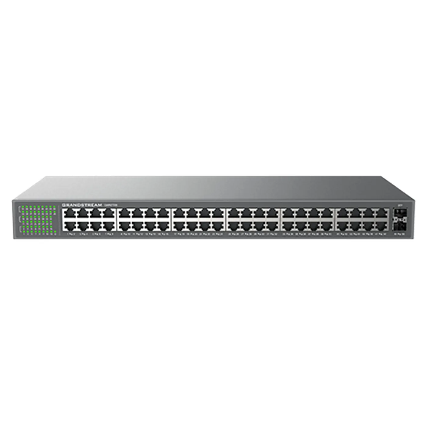 [022166] [GWN7706] Grandstream - Switch No Administrable 48 puertos RJ45 10/100/1000 Mbps y 2 puertos SFP de fibra 1000Base-X capacidad de conmutación de 100Gbps
