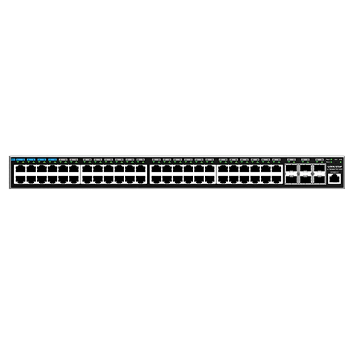 [022187] [GWN7816P] Grandstream - Switch PoE Capa 3 48 puertos Gigabit Ethernet y 6 puertos SFP+ de 10 Gigabit 48 puertos PoE IEEE 802.3af/at/bt presupuesto total de 740W con 1 fuente capacidad de conmutación de 216Gbps