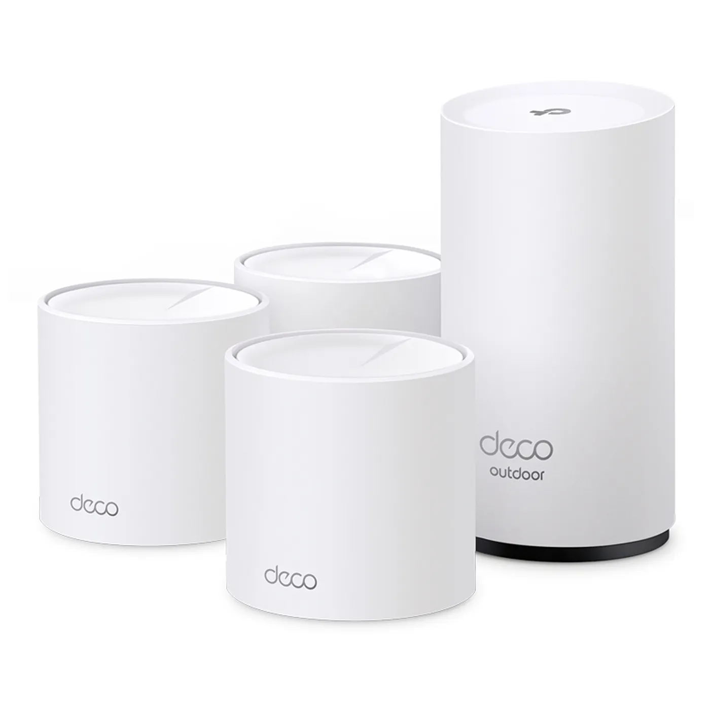 [022203] [DECO-XM50-4PACK] TP-Link - Router Inalámbrico WiFi Mesh Doble Banda AX3000 WiFi6 [3 Indoor + 1 Outdoor]