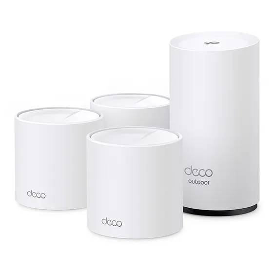 [022203] [DECO-XM50-4PACK] TP-Link - Router Inalámbrico WiFi Mesh Doble Banda AX3000 WiFi6 [3 Indoor + 1 Outdoor]