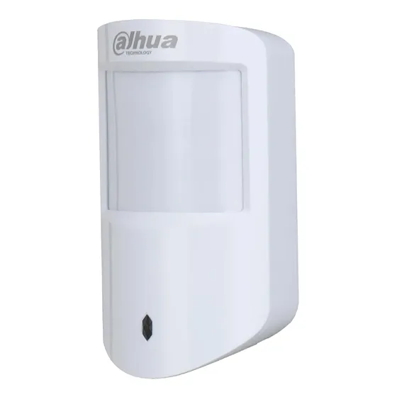 [040154] [DHI-ARD2231-W2] Dahua - Detector PIR Inalámbrico Doble Tecnología Interior Inmunidad de Mascotas Led Indicador 3 Niveles de Sensibilidad PIR + Microondas Alarma de Batería Baja Frecuencia 433MHz [Bateria 1 x CR123A]