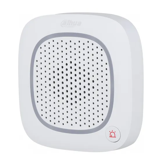 [040163] [DHI-ARA14-W2] Dahua - Sirena Intercom Inalámbrica con Audio Bidireccional y Múltiples Sonidos de Alarma (Fuego Intrusión Pánico Médica) Soporta Botón de Pánico Frecuencia 865.34 MHz–868.60 MHz MHz [Bateria 4 x CR123A]