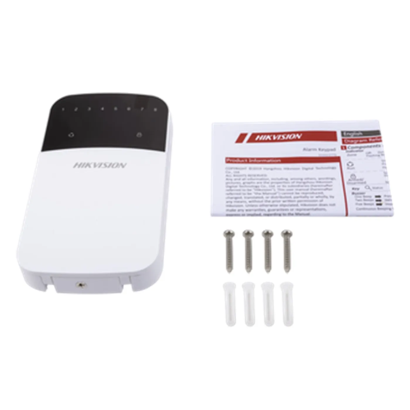 [040038] [DS-PKG-H8L] Hikvision - Teclado de LEDs Cableado 8 Zonas