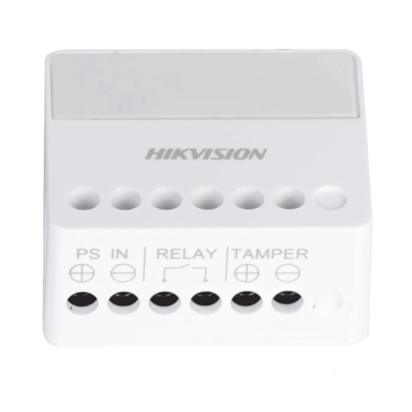 [040039] [DS-PM1-O1L-WB] Hikvision - Relevador Inalámbrico 1 Entrada de Alarma 24/7  1 Salida de Relevador 0 a 36 VCD [Max. 5 A]