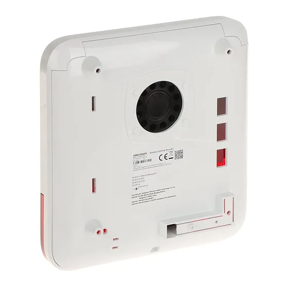 [040073] [DS-PS1-E-WB/Red] Hikvision - Sirena Inalámbrica con Estrobo Rojo para Exterior 110 dB AXPRO