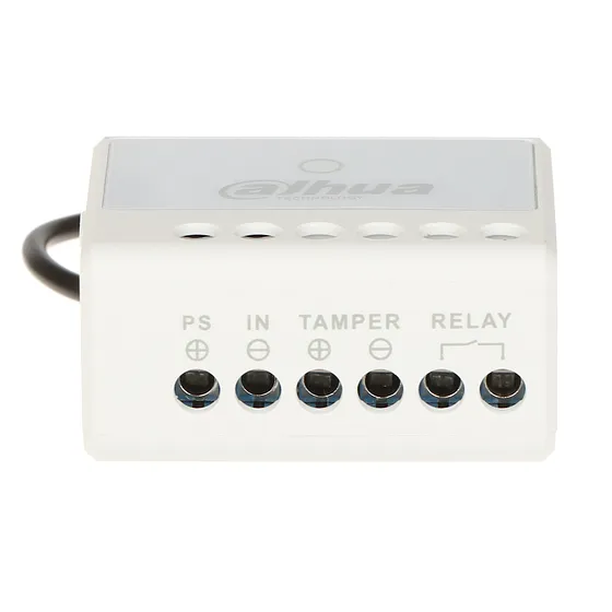 [040174] [DHI-ARM7011-W2] Dahua - Relevador Inalámbrico 1 Salida de Relevador Pulso Seco NO/NC Configurable Comunicación Estable Detección de Interferencias 1 Entrada de Tamper Indicador de Estatus Frecuencia 433MHz