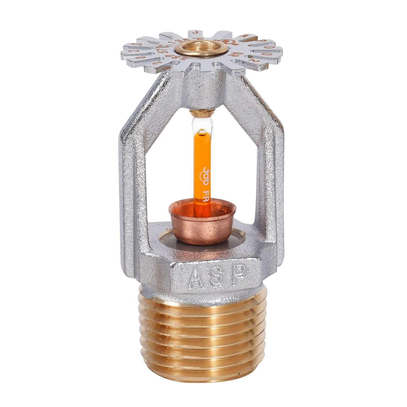 [040282] [DHI-HY-NX022-68-SSH-QR-CH-B] Dahua - Rociador de Incendios de Pared Lateral Horizontal de Respuesta Rápida Temperatura de Activación de 68°C Acabado en Cromo Conexión de 1/2 pulgada NPT Elemento Termosensible de Ampolla de Vidrio para Extinción.