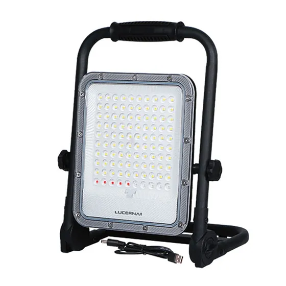 [050763] [RSM50] Lucerna - Reflector Led Blanco Solar con Puerto USB 50W IP65 6500K